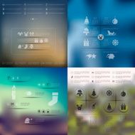 Christmas infographic with unfocused background N141