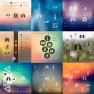 medicine infographic with unfocused background N18