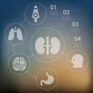 medicine infographic with unfocused background N19