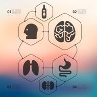 medicine infographic with unfocused background N21