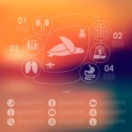 veterinary infographic with unfocused background N14