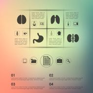 medical infographic with unfocused background N22