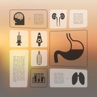 medical infographic with unfocused background N23