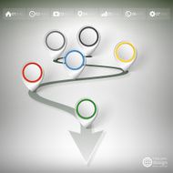 Arrow with pointer marks Infographic for business design and website N2