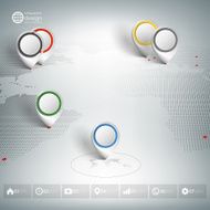 World map with pointer marks Infographic for business design and N5