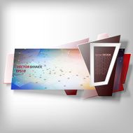 Infographic banner origami styled vector N12