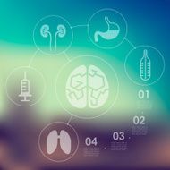 medicine infographic with unfocused background N22