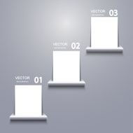 vector white blank on shelf Infographic