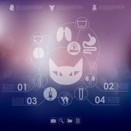 veterinary infographic with unfocused background N18