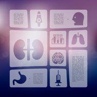 medical infographic with unfocused background N26