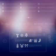 Christmas infographic with unfocused background N151