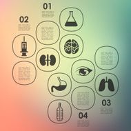 medicine infographic with unfocused background N24