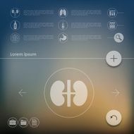 medicine infographic with unfocused background N26