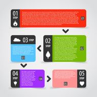 Infographics options banner steps set with icons