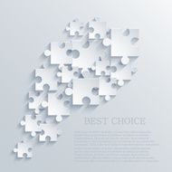Vector modern puzzle icon Eps 10 illustration