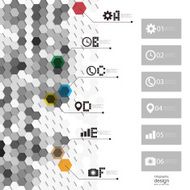 Infographic template for business design hexagonal design vector illustration N8