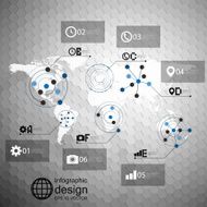 Infographic template for business design hexagonal design vector illustration N10