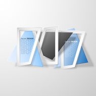 Infographic banners set origami styled vector N6