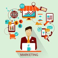 Flat design Freelance career Marketing