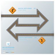 Road &amp; Street Traffic Sign Business Infographic Design Template N5