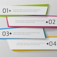 Modern paper numbered banners color Design template