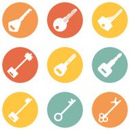 Vector Set of Keys Icons N10