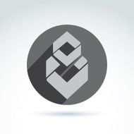 Vector conceptual corporate element Abstract geometric symbol N3