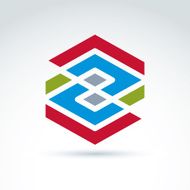 Geometric abstract symbol vector graphic design element icon N4