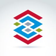 Geometric abstract symbol vector graphic design element icon N5