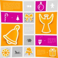 Christmas sticker infographic N70