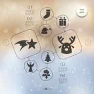 Christmas infographic with unfocused background N154