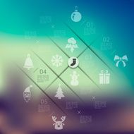 Christmas infographic with unfocused background N156