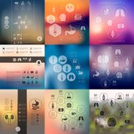 medicine infographic with unfocused background N28