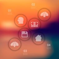 business infographic with unfocused background N136