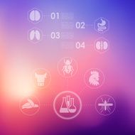 veterinary infographic with unfocused background N21