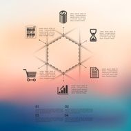 business infographic with unfocused background N137