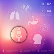 medical infographic with unfocused background N27