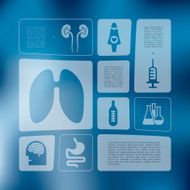 medical infographic with unfocused background N29