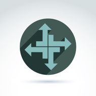 Vector abstract icon with arrow symbol design element N2