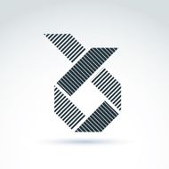 Geometric abstract symbol vector graphic design element icon N6