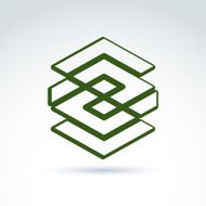 Complex geometric corporate element Vector abstract figure N2