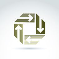 Loop sign circulation and rotation icon Vector abstract design