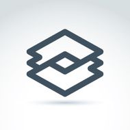 Vector abstract icon symbol N6