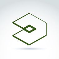 Complex geometric corporate element Vector unusual figure