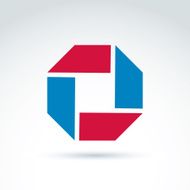 Bright composite corporate geometric element