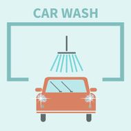 Flat Car wash icon