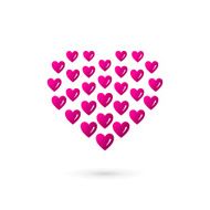 Heart symbol emblem icon design template