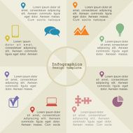 Circle infographic timeline element layout Vector N3