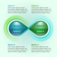 Eco water drop nature infinity loop infographic with text