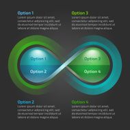 Eco water drop nature infinity loop infographic with text N2